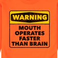 thumbnail image 3 of Instant Message - Warning Mouth Faster Than Brain  - Men's Crew Neck Fleece Pullover, 3 of 7