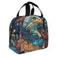 thumbnail image 2 of Disketp Stained Glass Eagle USA Bolsa Térmica para Almuerzo para Hombre y Mujer, Ideal para Trabajo, Senderismo y Picnic, 2 of 8