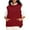 Wine, variant on Plebaso Women's Fleece Lined Hooded Vest Pullover Sleeveless Hoodies with Side Button Womens Warm Outerwear