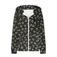thumbnail image 5 of Trendy Jackets for Women Full Zip Up Hoodies with Pockets Long Sleeve Graphic Print Zipper Hooded Sweatshirts (2XL, Black-Floral), 5 of 6