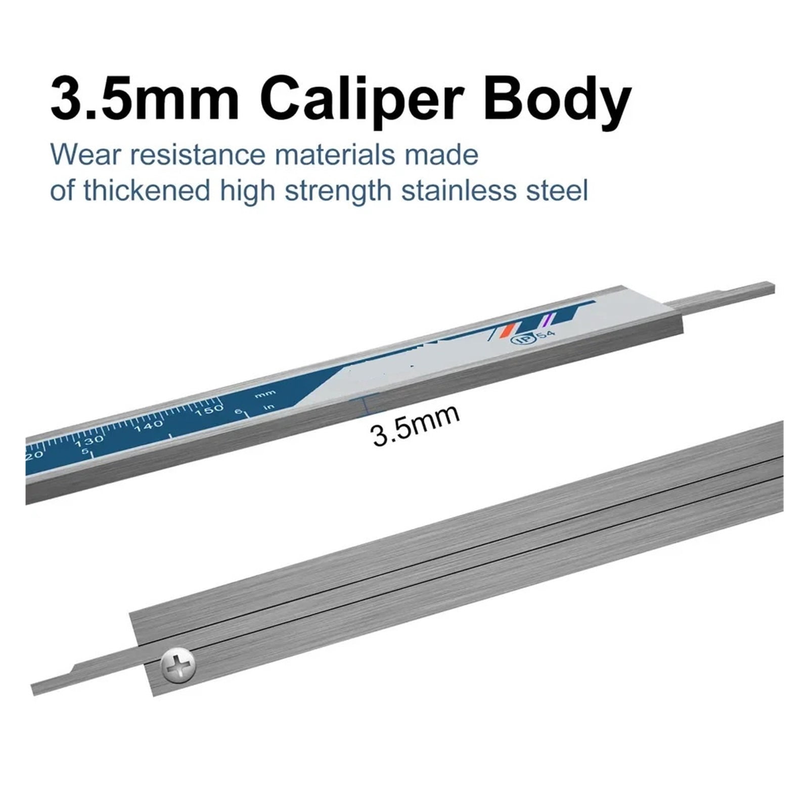 150mm Electronic Digital Caliper Stainless Vernier High Precision IP54Steel Measuring Tool