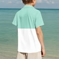 thumbnail image 5 of Frwgonr Big Boys T-shirts Short Sleeve Button Down Shirt Beach Tropical Summer Casual Shirts for Kids 5T-15, Green, 5 of 6