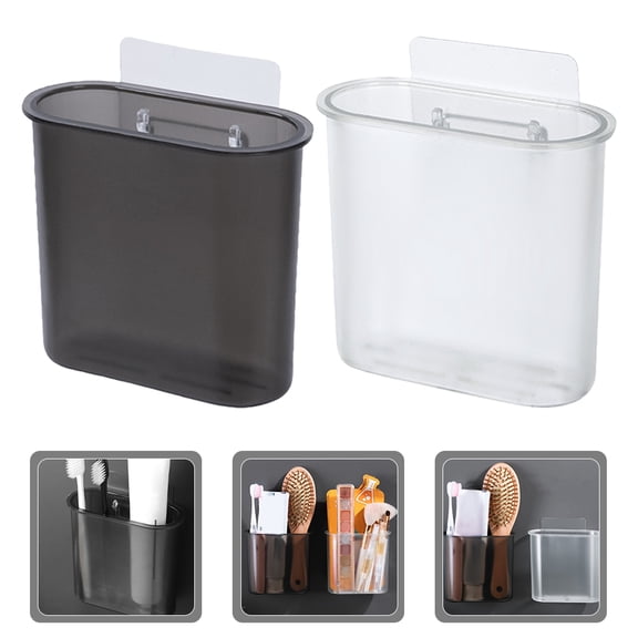 LIFKOME 2-Pack Electric Toothbrush Holder Wall Mounted Bathroom Organizer with Dry Drainage for Easy Cleaning