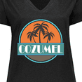thumbnail image 4 of Inktastic Cozumel Mexico Vacation Cruise Women's Plus Size V-Neck T-Shirt, 4 of 5