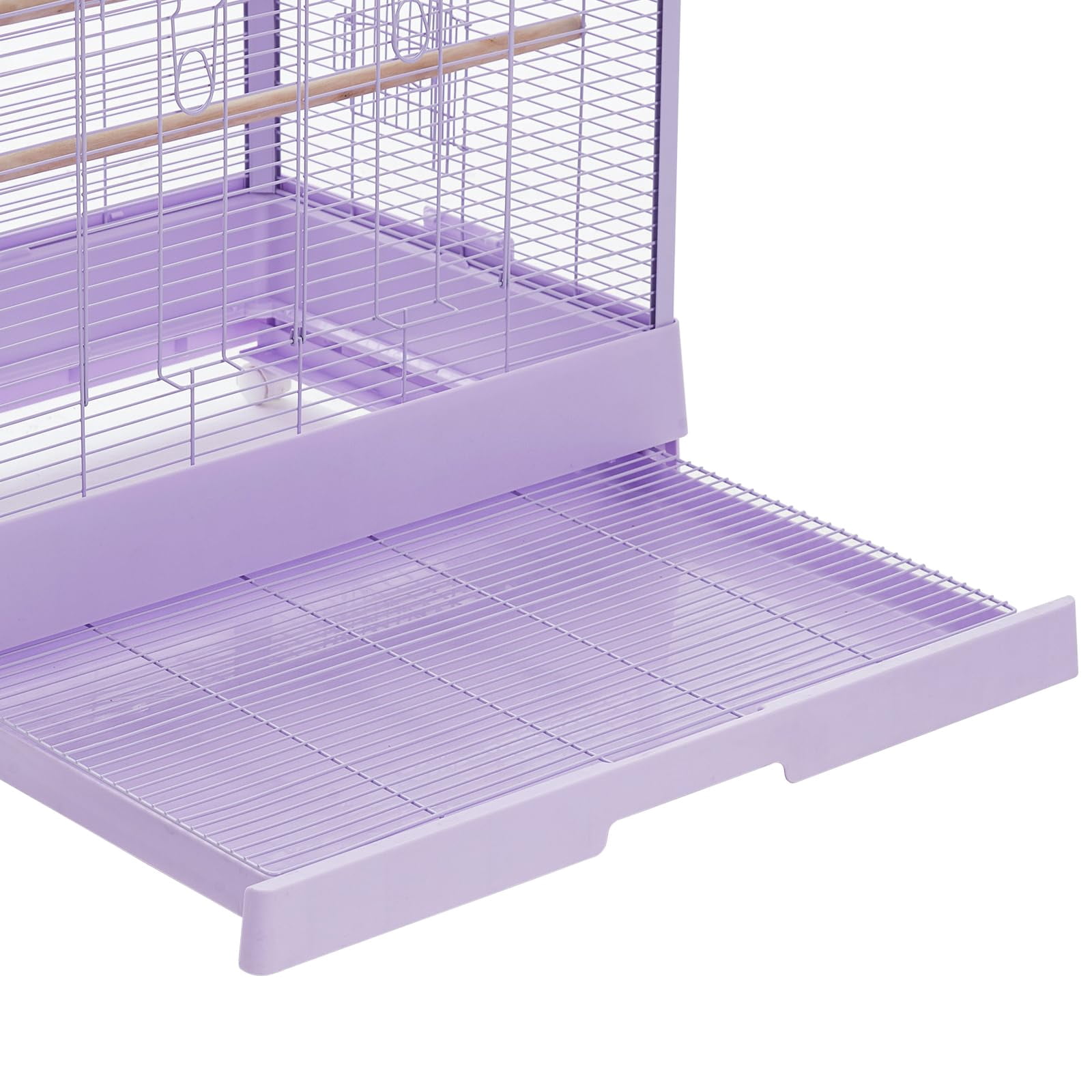 Ataucjin Standing Large Bird Cage, Wrought Iron Flight Bird Cage with Rolling Stand and Slide Out Tray, Parakeet Cage Bird Cage for Parrots, Macaw, Cockatiels, Canary, Finch, Lovebirds, Pigeons