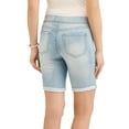 thumbnail image 2 of No Boundaries Juniors' pull-on bermuda soft denim shorts (up to 2xl), 2 of 2