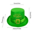 thumbnail image 3 of St Patricks Day Hats with Light St Patrick's Day Green Velvet Hat Green St Patricks Day Party Accessories Green Christmas Tree Topper Hat, 3 of 7