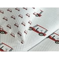 thumbnail image 4 of Ambesonne Golf Quilted Bedspread Set 3 Pcs, Carts Pattern Golfing Stroke, Queen Size, Red Charcoal Grey, 4 of 5