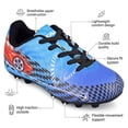 thumbnail image 2 of Vizari USA Boys Girls Soccer Cleats | Youth Firm Ground Athletic Outdoor Football Shoes for Toddler, Little Kid, Big Kid | Lightweight & Durable Blue/Red, 2 of 6