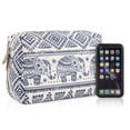 thumbnail image 6 of Cute Makeup Bag Travel Cosmetic Bag Organizer Toiletry Bag Make up Bags with Compartments Pouch Purse for Women & Men, Elephant, 6 of 7