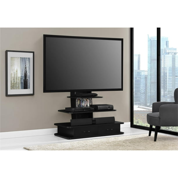 Ameriwood Home Galaxy XL TV Stand with Drawers for TVs up to 70", Black