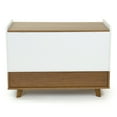 thumbnail image 4 of Humble Crew Morgan Mid-Century Modern Toy Box with Soft Close Lid and Storage Shelf Toy Chest, Warm Wood/White, 4 of 6