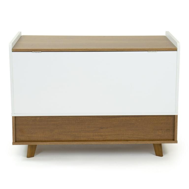 Humble Crew Morgan Mid-Century Modern Toy Box with Soft Close Lid