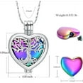 thumbnail image 2 of Tree of Life Urn Necklace for Ashes Hollow Heart Urn Cremation Jewelry Memorial Keepsake Jewelry W/Funnel Filler Gifts for Women Men, 2 of 7