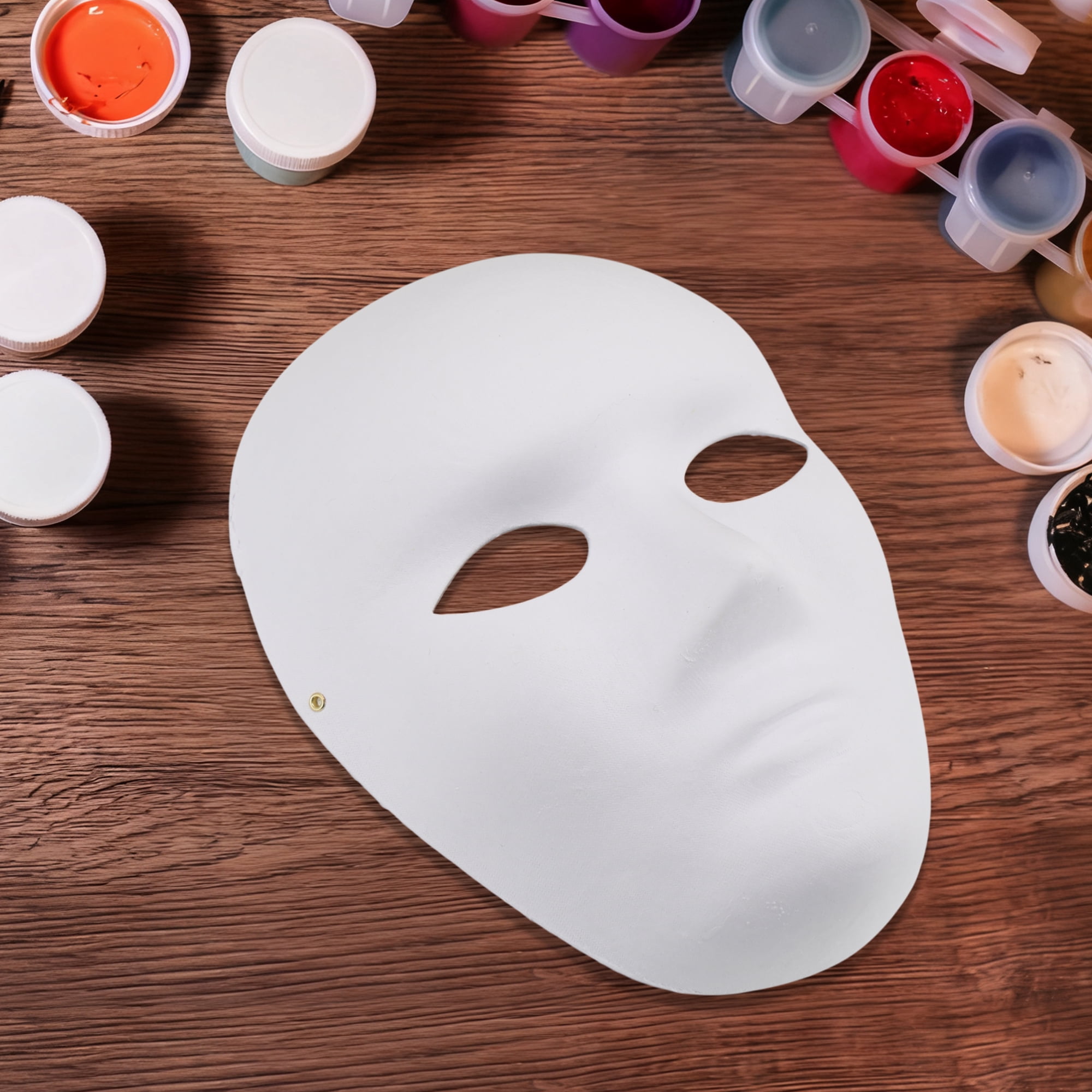 Unique Bargains 1 Pack Elegant Hand-Painted Party Mask White Pattern 1