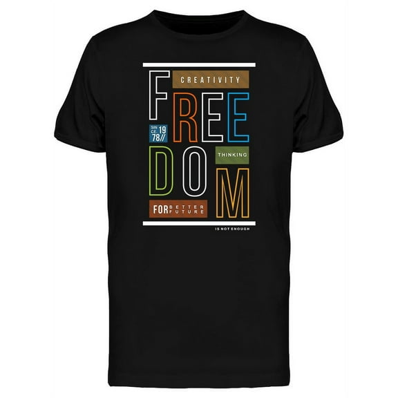 Freedom Urban Typography Tee Men's -Image by Shutterstock
