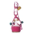 thumbnail image 5 of Womens Nine West Rizzah Lace Up Puff Ball Embellished Sandals - Pink, 5 of 6