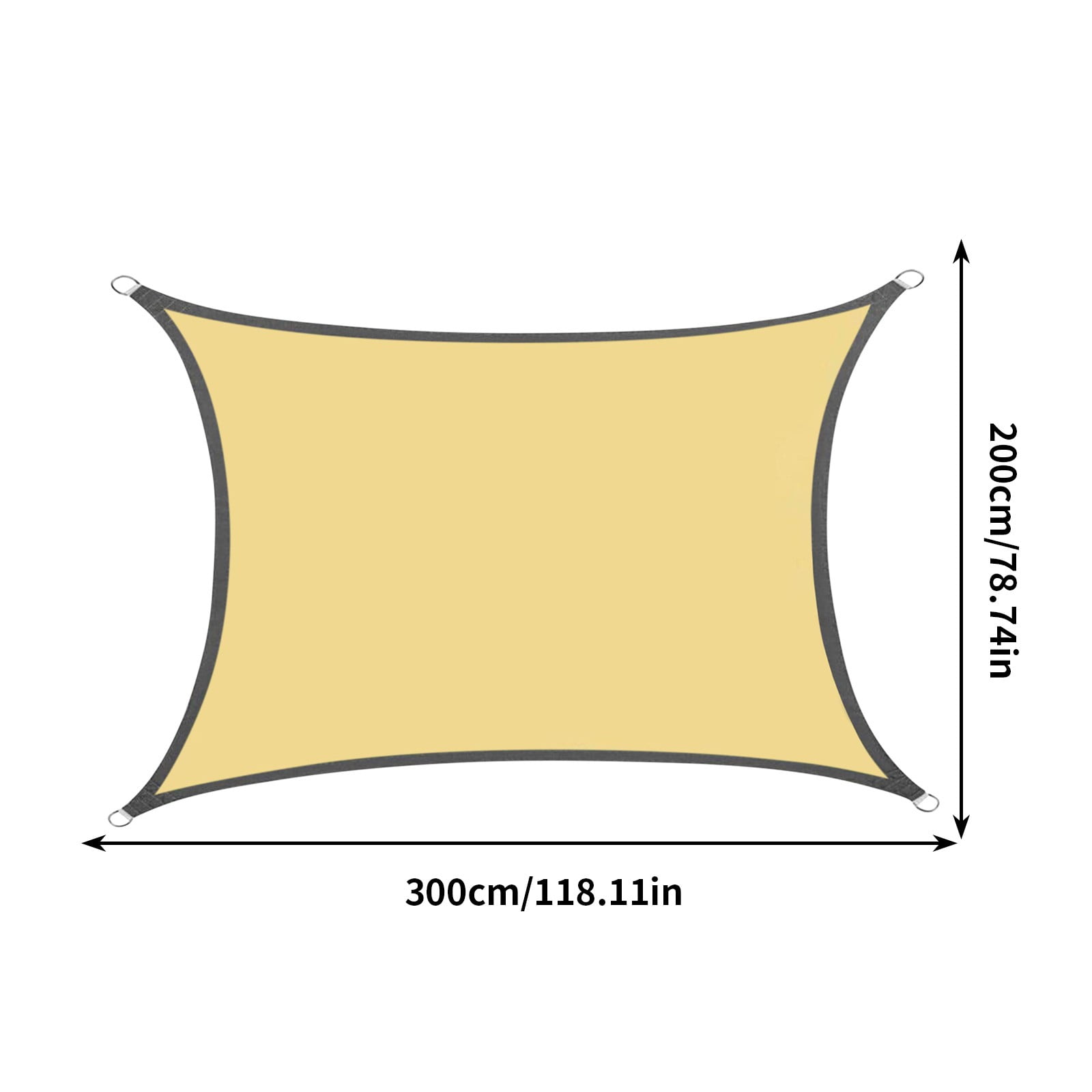 HARPI Premium Outdoor Sunny Shade Cloth, Pergola, And Backyard Patio Sunshade With Protection, Heat Material, Reinforced Grommets（Gray And White