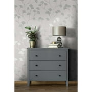 Holden Glistening Ginkgo Leaf Non-Pasted Wallpaper 396in x 20.8in Silver