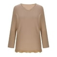 thumbnail image 6 of Women's Winter Sweaters Solid Color V-Neck Pullover Long Sleeve Casual, 6 of 8