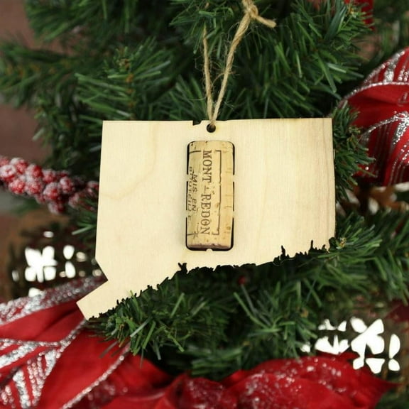Torched Connecticut Wine Cork Holder Ornaments Wall Mount Display Decor