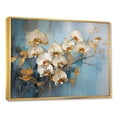 thumbnail image 2 of Designart "Simplistic Beige And Gold Orchids IV" Orchids Floater Framed Wall Art Living Room, 2 of 5
