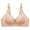Beige, variant on Aofany Woman's Fashion Plus Size Underwear Wire Free Comfortable Push Up Bra Embroidered Glossy Everyday Bras