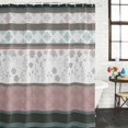 thumbnail image 2 of Grey Stripes Abstract Shower Curtain, Waterproof Shower Curtains for Bathroom, Geometric Spring Flowers Country Washable Fabric Bathtub Curtain Set Bath Decor with 12 Hooks Stall 36"x72", 2 of 8