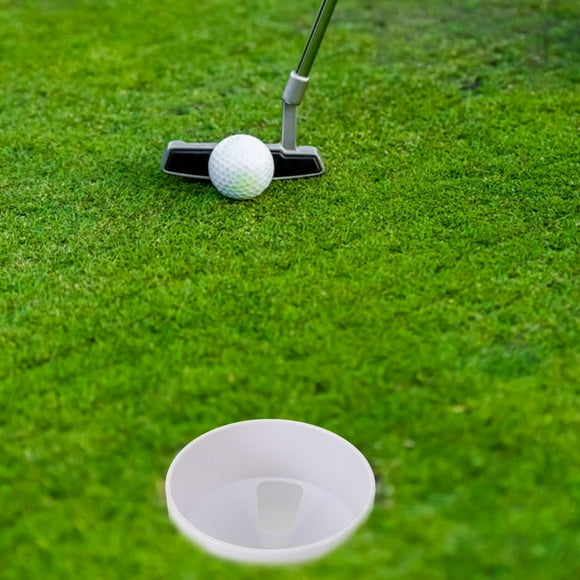 PAMINGONO Golf Practice Equipment 1Set Abs Round White Golf Hole Putting Cup 10.2x10.2x3.8in