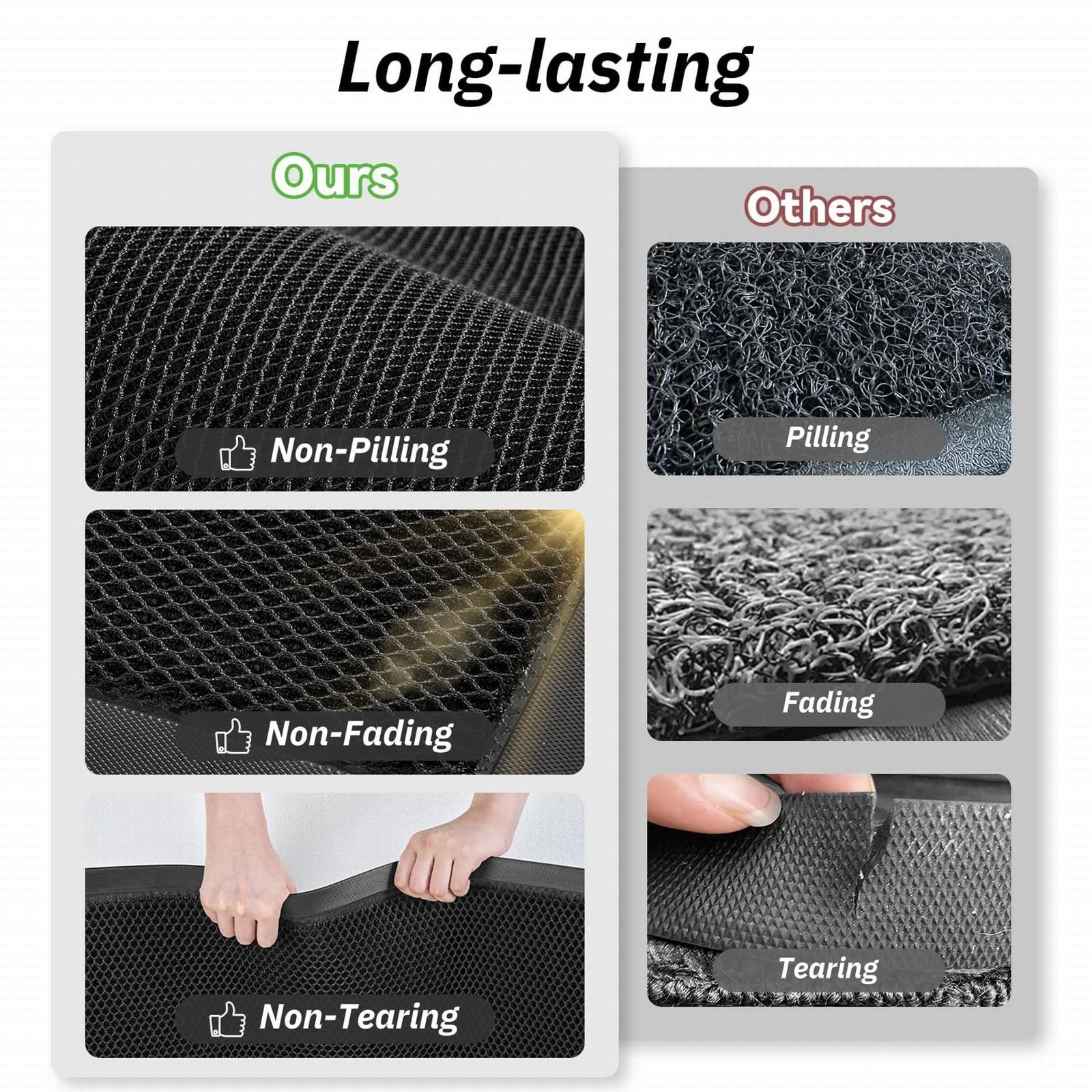 Front Door Mat Outdoor Rectangular Coir For Entrance Doormat Welcome Mat Non Slip Rubber Entry Mat For Outside Indoor 50x80cm Home