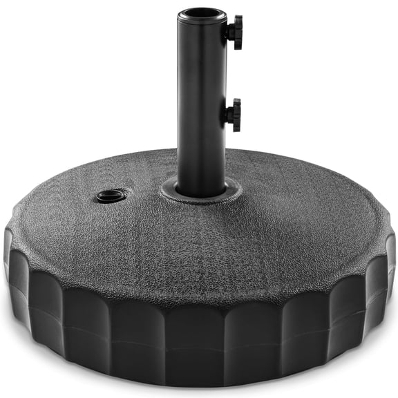 Best Choice Products Fillable Plastic Patio Umbrella Base Stand, Pole Holder w/ Adjustment Knob, Fluted Style