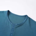 thumbnail image 6 of Cmfcve Ribbed Henley T-Shirt for Men Short Sleeve Slim Fit Muscle Shirt Cotton Casual Button Tops, 6 of 8