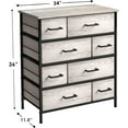 thumbnail image 4 of Sorbus 8 Drawer Fabric Dresser for Bedroom - Steel Frame, Wood Top, & Faux Wood Fabric - Tall Storage Chest for Clothes - Portable Stand Up Wardrobe, 4 of 5