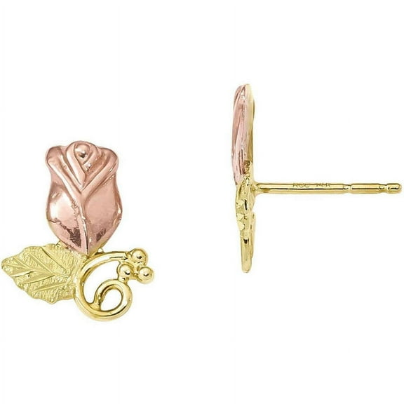 Primal Gold 10 Karat Tri-Color Black Hills Gold Post Earrings