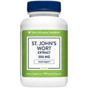 The Vitamin Shoppe St. John's Wart Extract 300MG (.3 Hypericin), Supports Mood Mental Health, Calm Relaxation (120 Veggie Capsules)