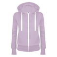thumbnail image 4 of GEWSEY Women's Full Zip Up Hoodie Long Sleeve Hooded Sweatshirts Pockets Jacket Coat for Women (Light Purple, XL), 4 of 7