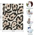 thumbnail image 4 of Beige and Black Leopard Pattern Blanket,Comfortable Soft Flannel Throw Blanket,All Season,Warm Lightweight Blankets for Sofa Bed Couch Living Room Chair,30"x40", 4 of 4