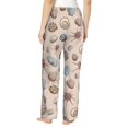 thumbnail image 3 of Pajama Pants Women, Conch Shells Print No.9013 Sweatpants Soft Sleep Lounge Pants, Casual PJ Bottoms Pants with Pockets, 3 of 5