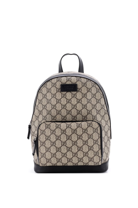 Pre-Owned Zip Pocket Backpack GG Coated Canvas Small By Rebag