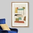 thumbnail image 2 of IDEA4WALL Framed Canvas Wall Art 1960s Geometric Mid-Century Squares Abstract Shapes Modern Art Minimalist Relax/Calm Multicolor Print for Living Room, Bedroom, Office - 24"x36" Natural, 2 of 5