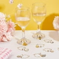 thumbnail image 5 of DIY 16 Style Flower Wine Glass Charms Butterfly Bee Honeycomb Goblet Drink Markers Tags Glass Wine Identifiers for Cocktail Champagne Tasting Party Favors Decoration Supplies Gifts DIY, 5 of 9