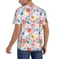 thumbnail image 2 of Hirioo Floral Ditsy for Men's Baseball T-shirt Shirts Short Sleeve Casual Summer Button Stretch T Shirts,Size S-4XL-Small, 2 of 7