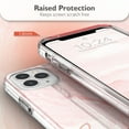 thumbnail image 2 of Vena Melange Marble Case Compatible with Apple iPhone 12/12 Pro (6.1"-inch), (Drop Proof Protection) Stylish Bumper Case Cover - Pink, 2 of 8