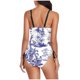 thumbnail image 3 of Tops de Bikini para las Mujeres Patrón Multicolor Impresión Trasera Recorte Sling Traje de Baño, Traje de Baño de Pieza Modesta, 3 of 6