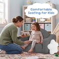 thumbnail image 3 of babyeap Kids Sofa,2-in-1 Soft Toddler Couch Fold Out,Toddler Chair Baby Convertible Couch for Girls and Boys,Deep Gray, 3 of 8