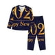 thumbnail image 1 of Balery 2025 Happy New Year 3 Conjunto de Pijama con Estampado para Mujer, Conjunto de Dos Piezas con Manga Larga, Ropa de Dormir Suave con Bolsillos, Pijamas Cómodos-Large, 1 of 7
