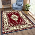 thumbnail image 4 of 71x98in patio carpet outdoor big carpet for living room arrel speckled wool-blend area rug big area rug retro area rug, 4 of 10