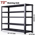 thumbnail image 2 of ZEUKMXOO 72"H*62"W*24"D Garage Shelving Unit, Metal Heavy Duty Storage Shelves, 5-Tier Adjustable 3500Lbs Industrial Utility Rack Shelf for Basement, Warehouse, Store, 2 of 8