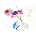 thumbnail image 3 of Loreth, Lanie 18x13 Black Modern Framed Museum Art Print Titled - Colorful Flowers in Clear Vase II, 3 of 5