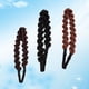 thumbnail image 5 of FELTECHELECTR piezas de aros para peluca, diadema de punto, banda para el cabello trenzada, adorable tocado para mujer, negro, marrón oscuro, 5 of 6